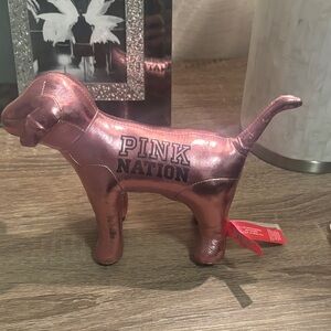 PINK Victoria's Secret Metallic Pink Dog Decoration
